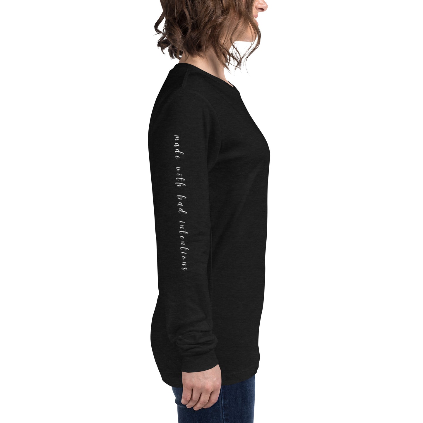 She's a Tattoo Girl, Unisex Long Sleeve Tee (with sleeve text)