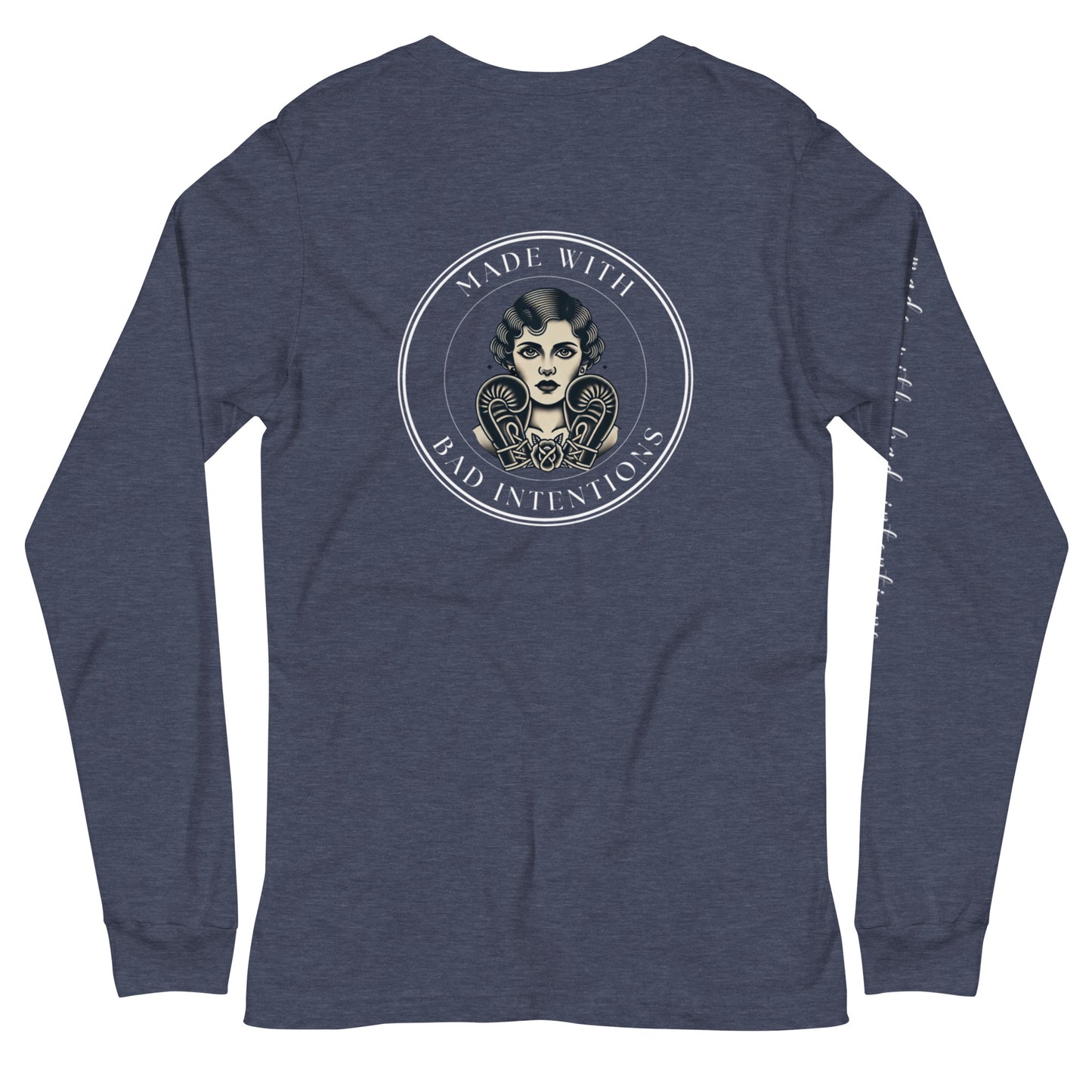 She's a Tattoo Girl, Unisex Long Sleeve Tee (with sleeve text)