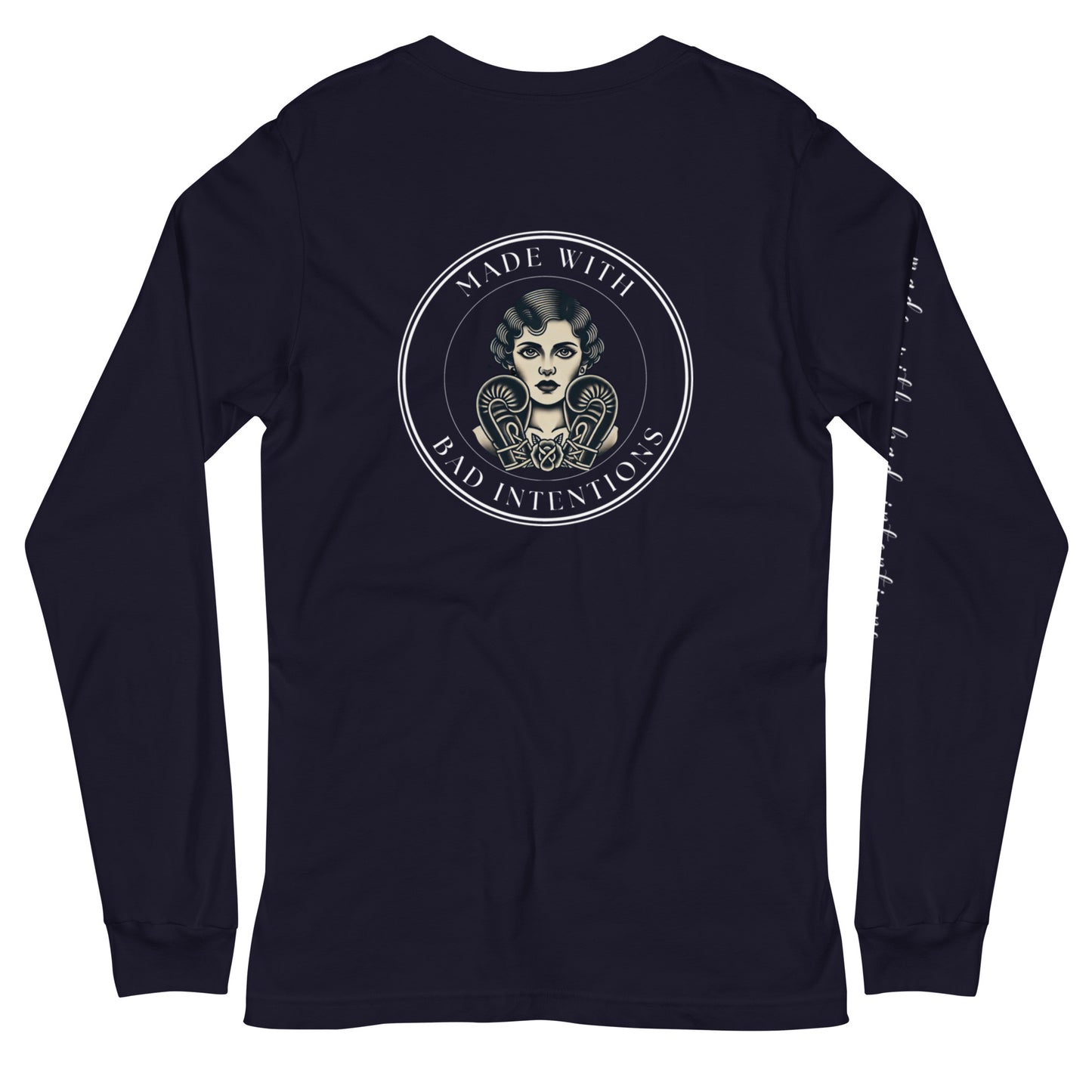 She's a Tattoo Girl, Unisex Long Sleeve Tee (with sleeve text)