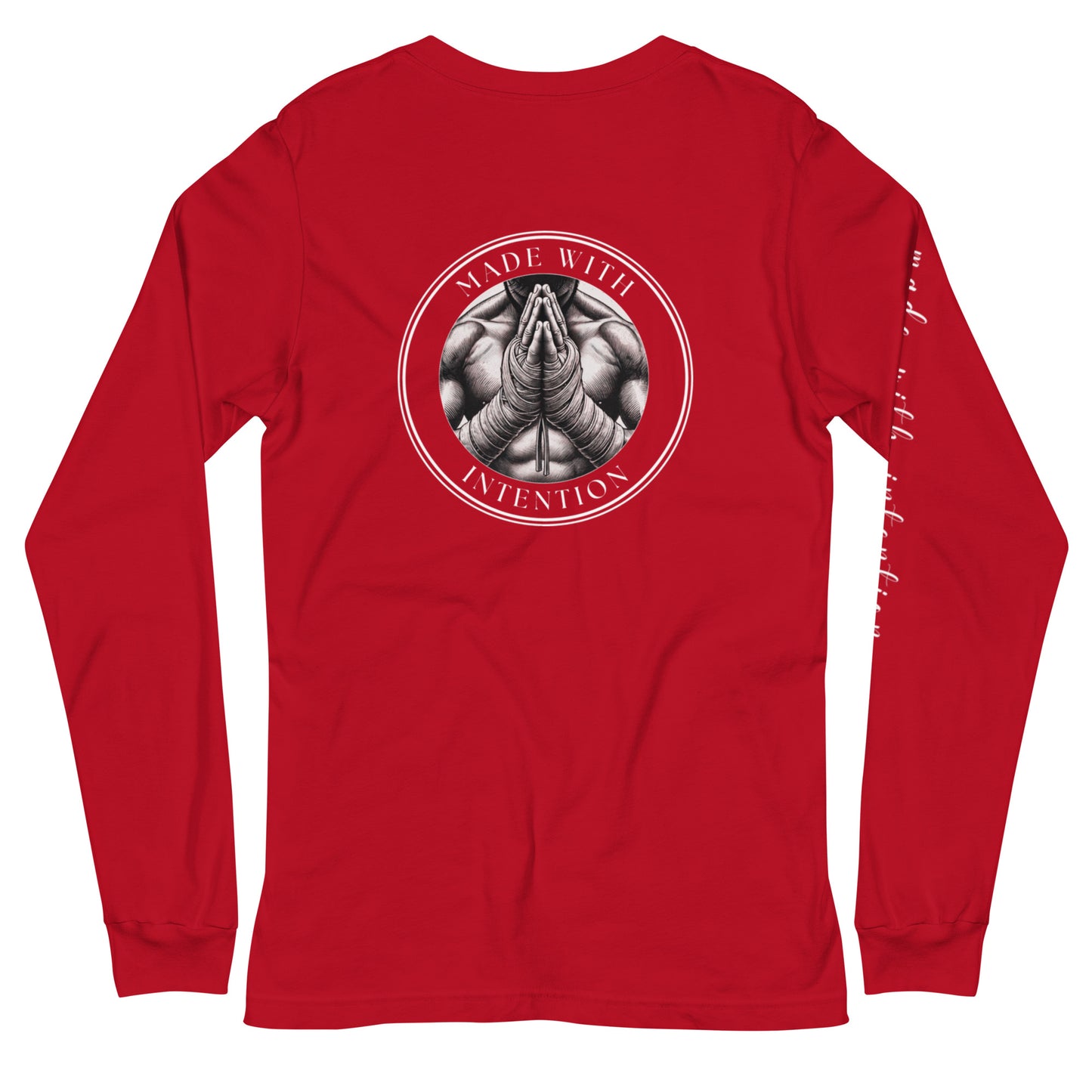 Boxer's Prayer, His, Unisex Long Sleeve Tee (with sleeve text)