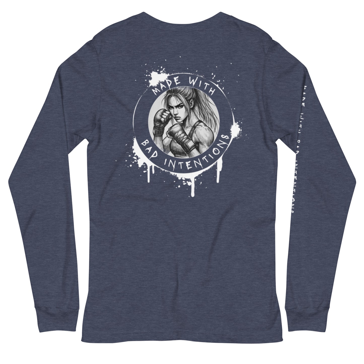 She's Tough, Unisex Long Sleeve Tee (with sleeve text)
